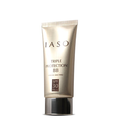 IASO Triple Protection BB Cream swatch shows natural finish and SPF30 PA++ protection