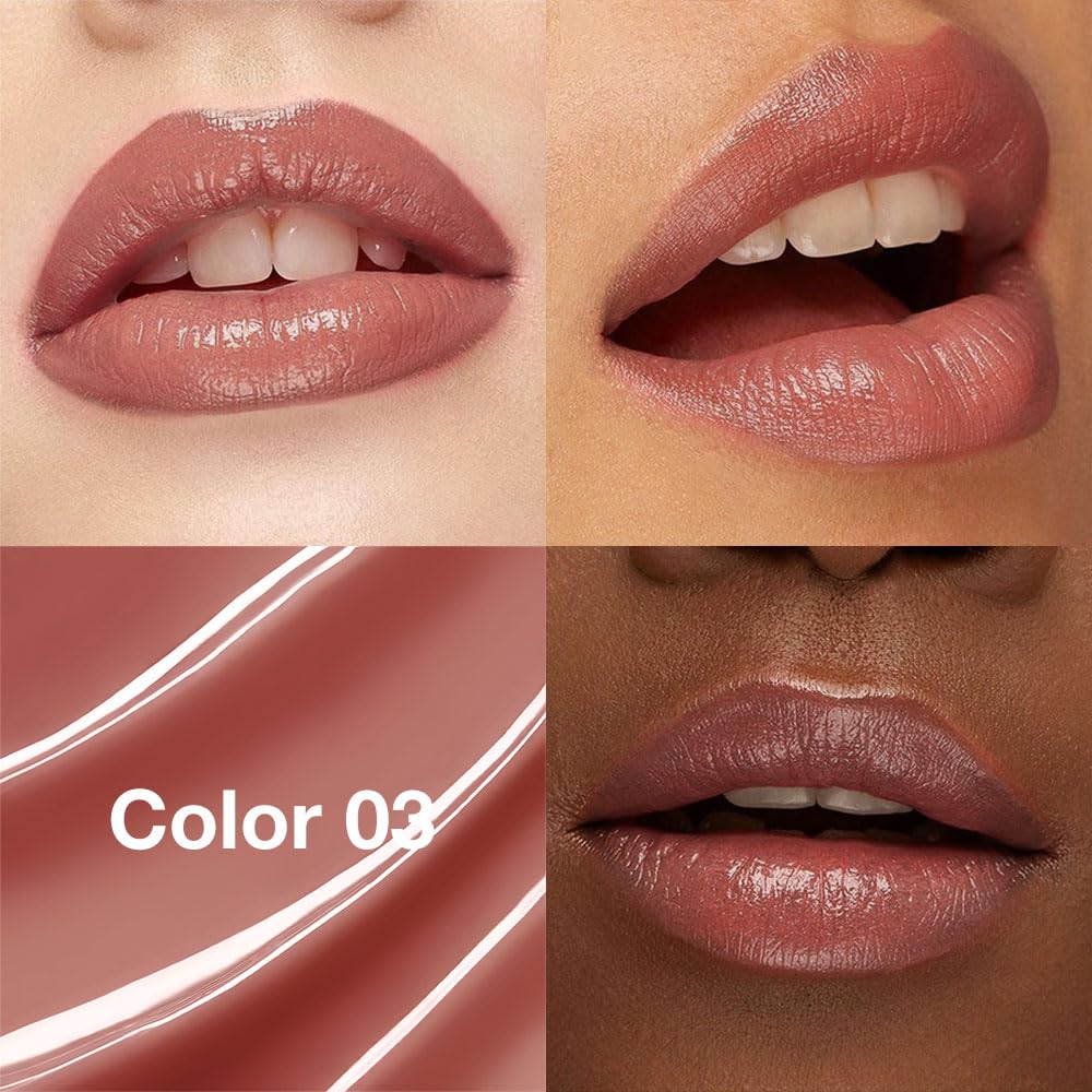IATMOMOD Mauve Brown Tinted Lip Balm closeup reveals creamy texture