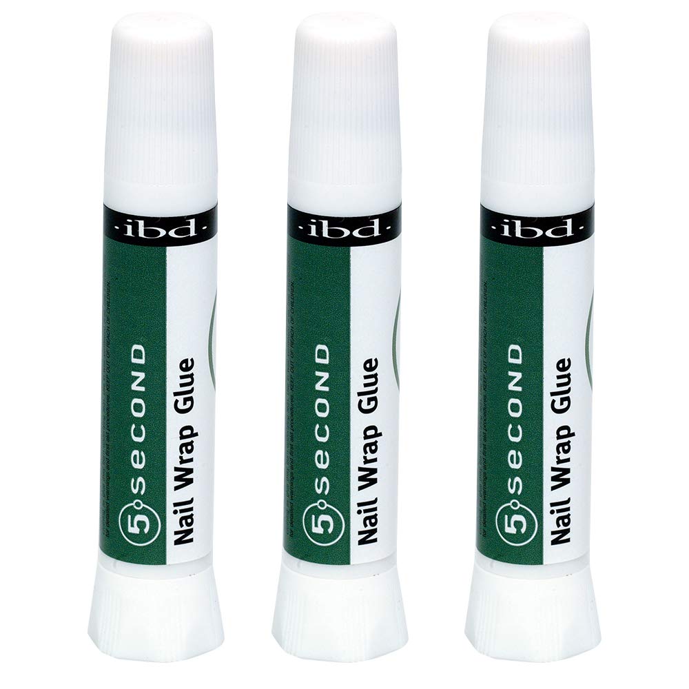 IBD 5 Second Nail Wrap Glue with extender nozzle for precise, mess-free application