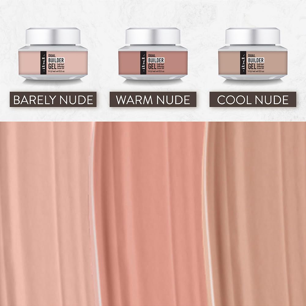 IBD Dual Builder Gel natural nude finish on nails for everyday wear
