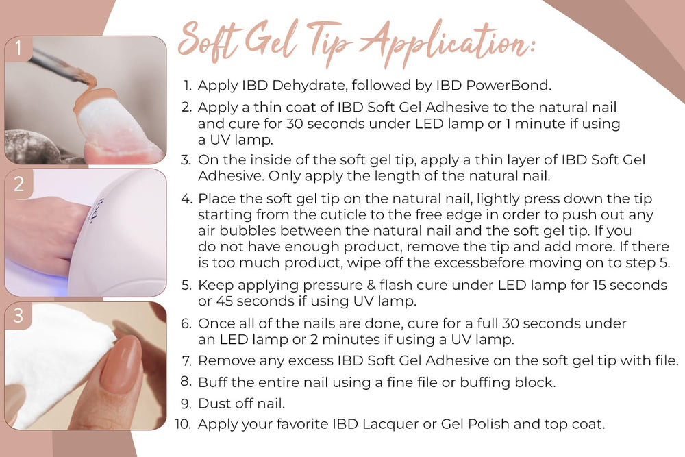 IBD Dual Builder Gel soak-off removal enables gentle, healthy-looking nails