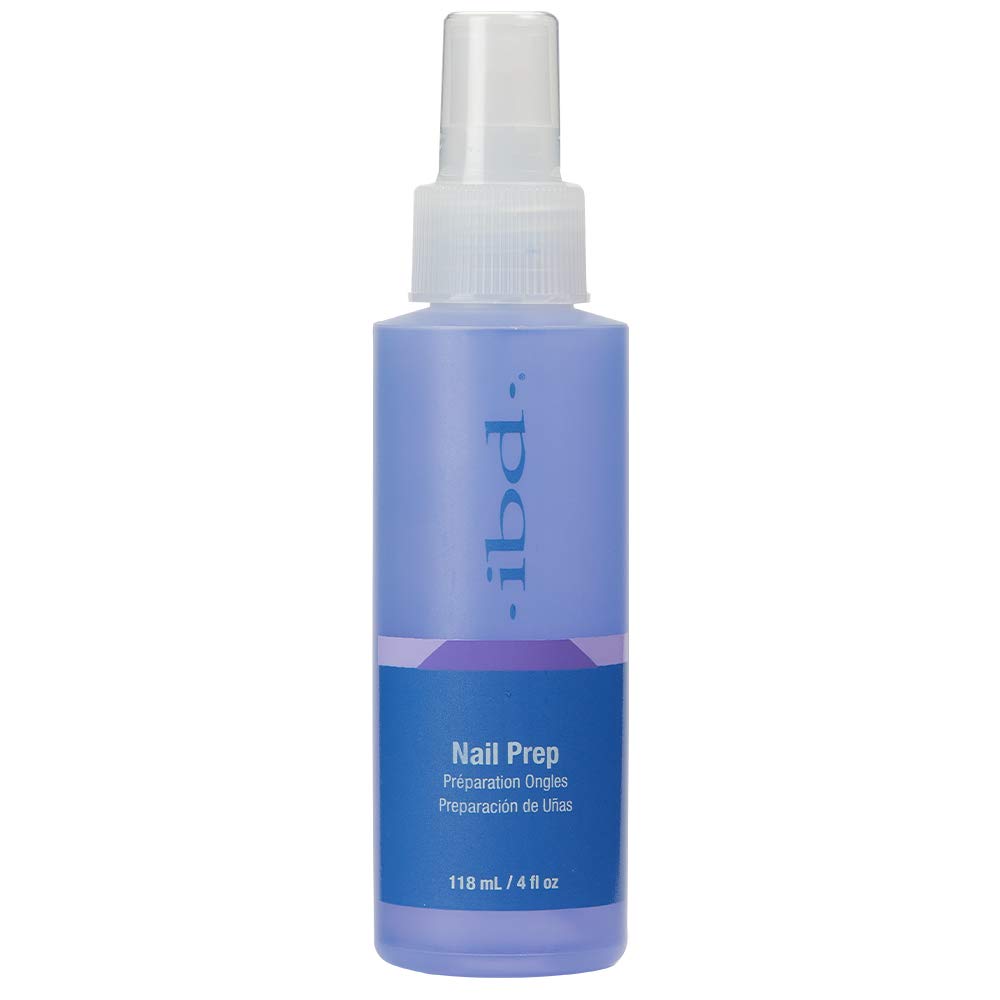 IBD Nail Prep Spray bottle demonstrates the prep step for stronger adhesion.