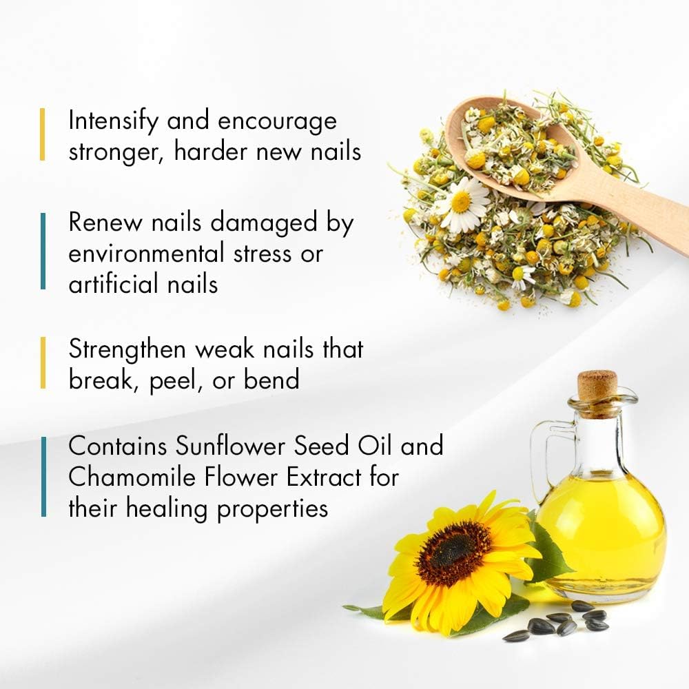 Nourishing cuticle care visual with Reconstrux on dry nails.