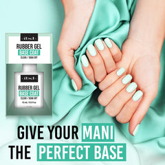 IBD Rubber Base Gel brush stroke demonstrates easy self-leveling application.