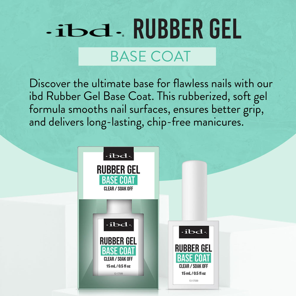 IBD Rubber Base Gel on nail apex showing reinforced structure and extended wear.