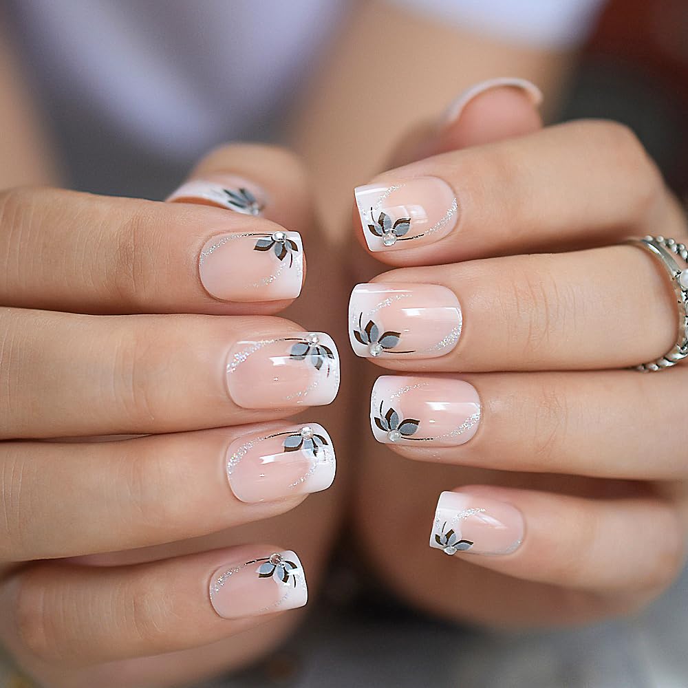 iBeautying ombre glitter nails for soft, elegant daytime-to-evening looks