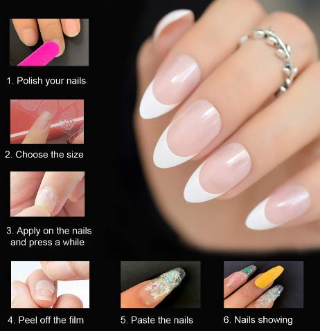 iBeautying Packaging includes nails, sticker sheets, file, and cuticle stick
