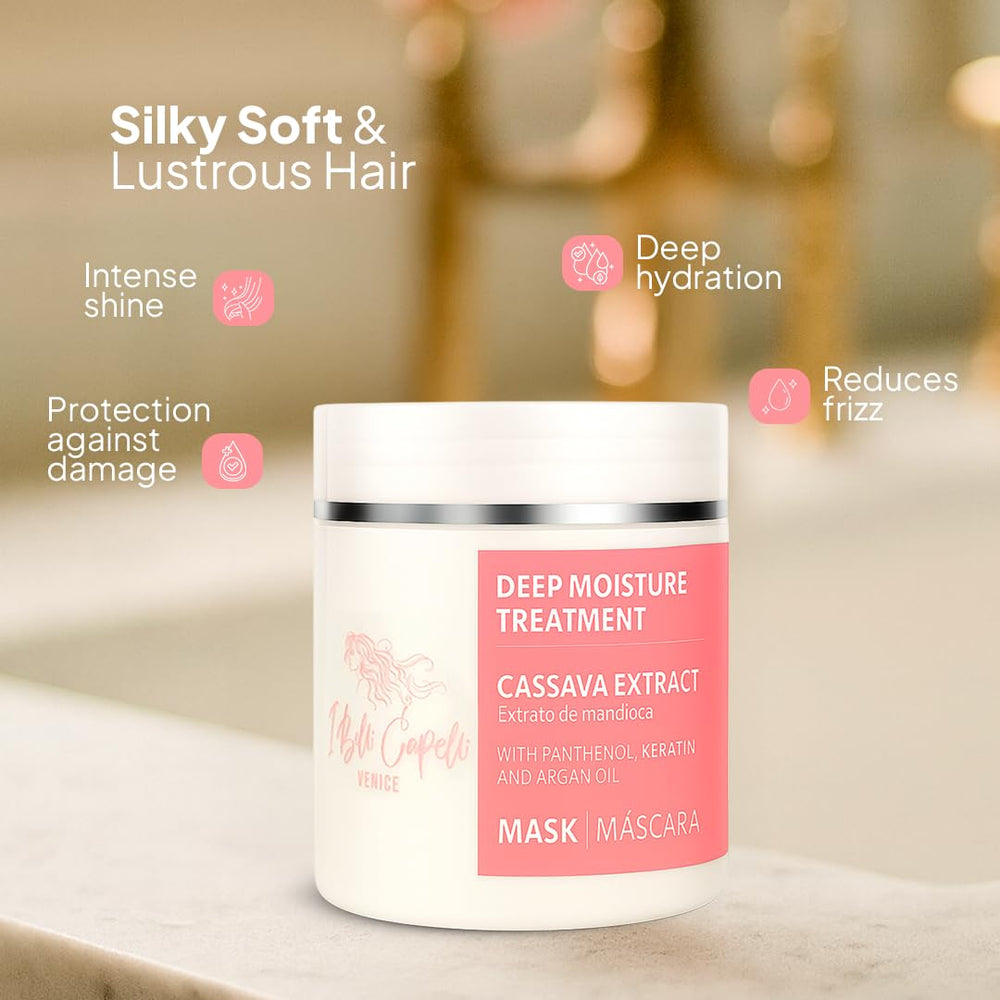 After-treatment hair with smooth texture and shine