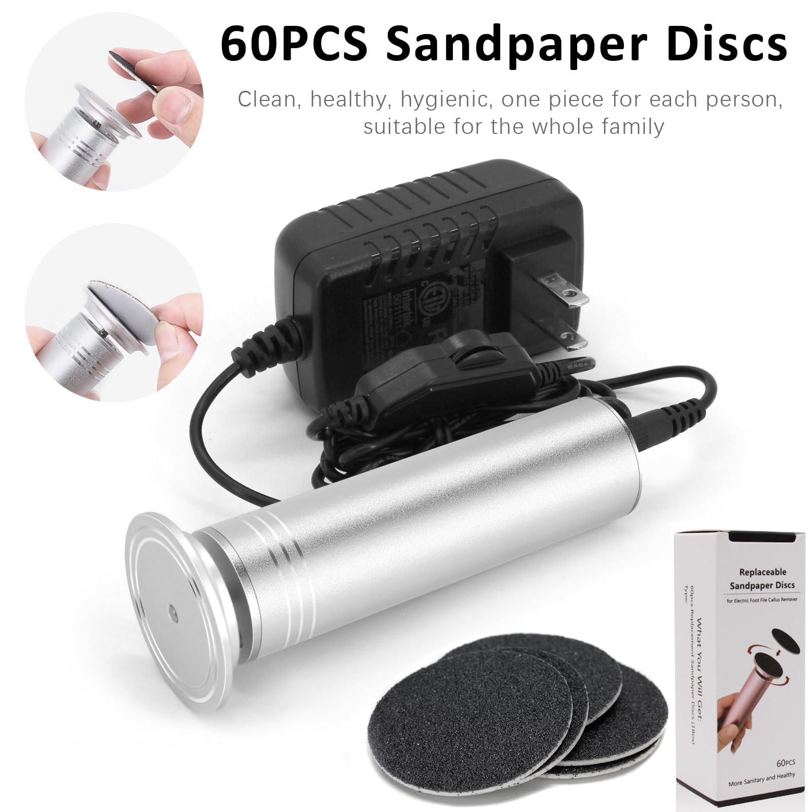 I·B·N G 60 replaceable sandpaper discs for easy replacement.