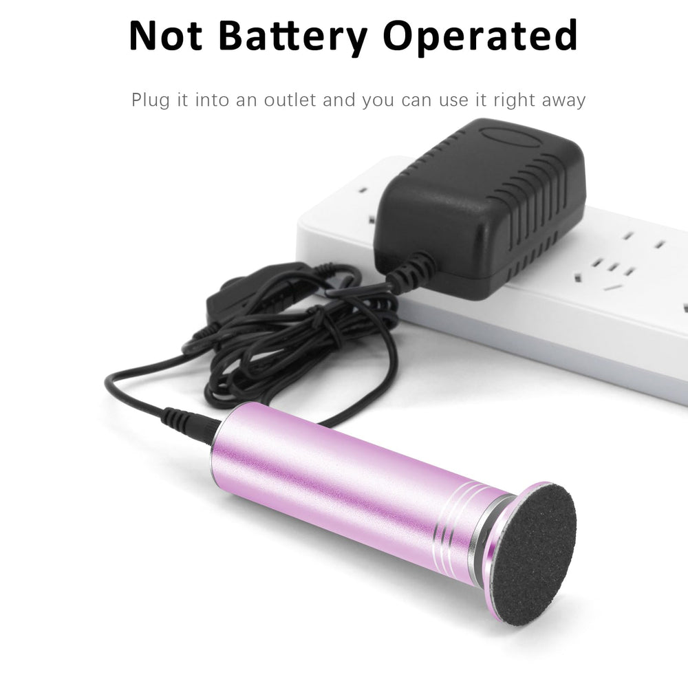 I·B·N G callus remover plugged into outlet during use