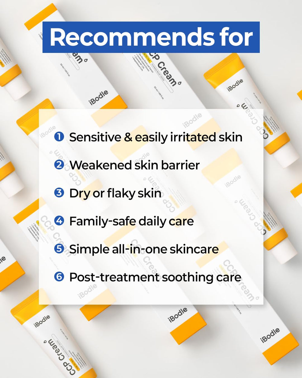 iBodle CCP Cream application on dry skin demonstrates quick absorption.