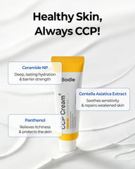 iBodle CCP Cream features ceramide NP to support skin barrier health.