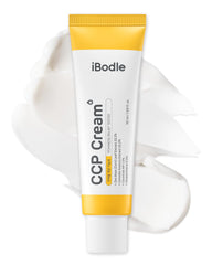 iBodle CCP Cream packaging closeup highlighting fragrance-free formula for sensitive skin.