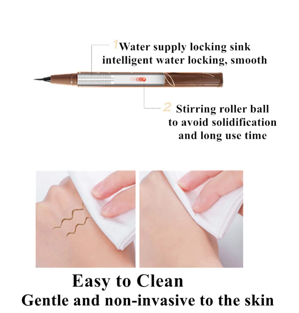 ICATHUNY Liquid Eyeliner fast-drying formula minimizes transfer for a clean finish.