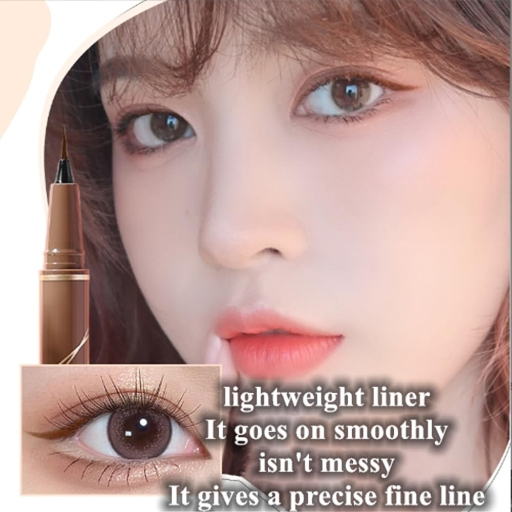 ICATHUNY Liquid Eyeliner precise-tip application enables sharp, controlled lines.