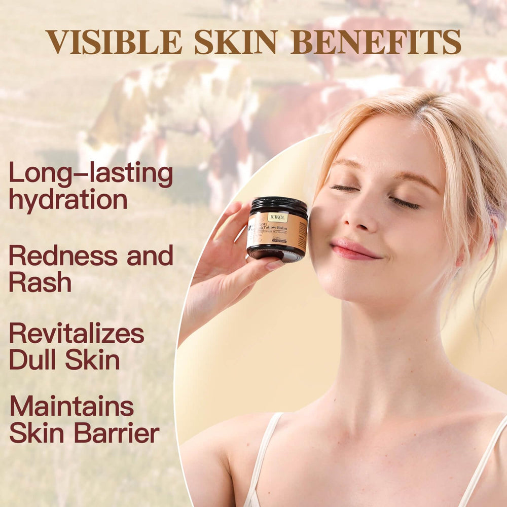 ICIKOL Beef Tallow Honey Balm honey ingredient close-up highlighting natural nutrients.