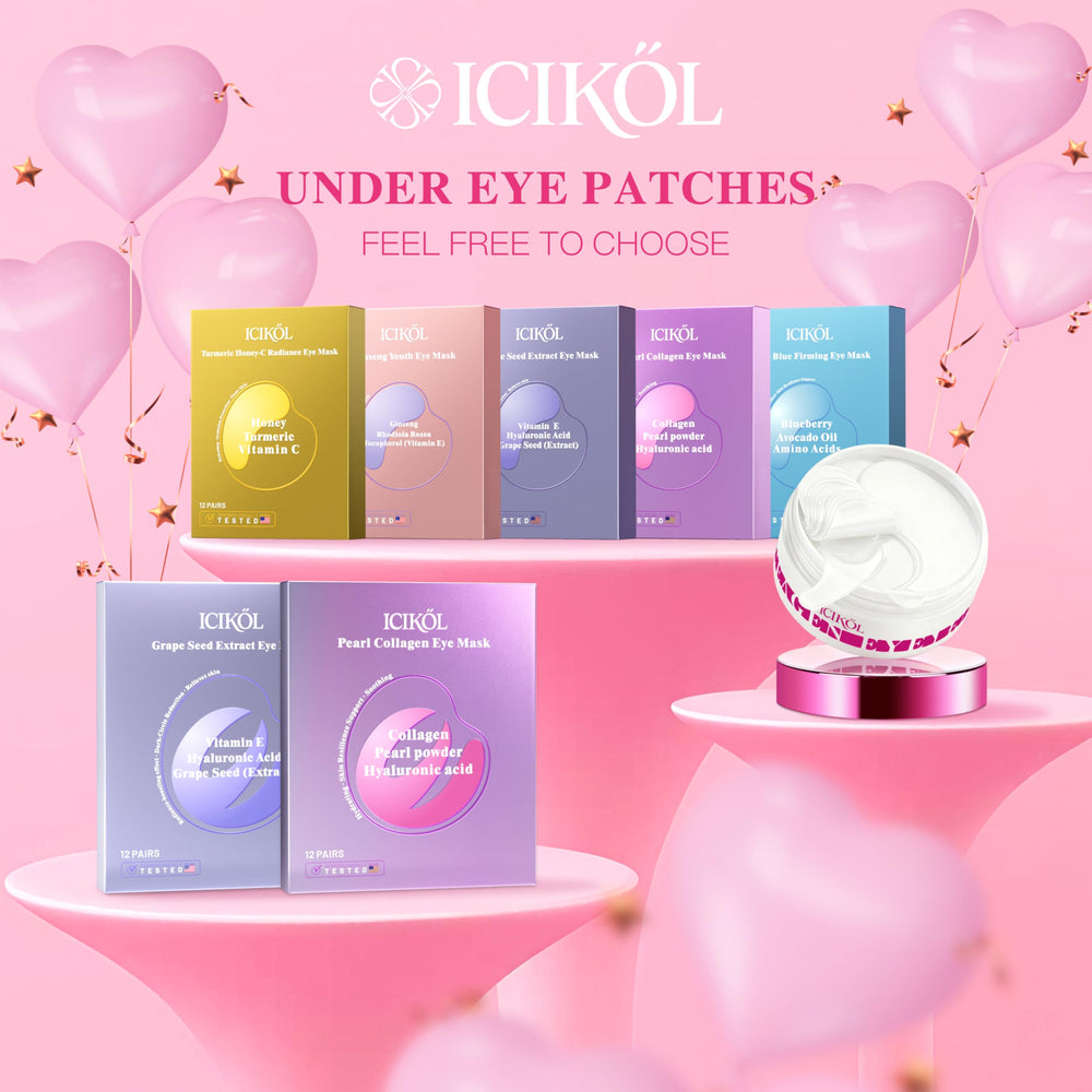ICIKOL collagen under-eye masks provide deep hydration and rejuvenation
