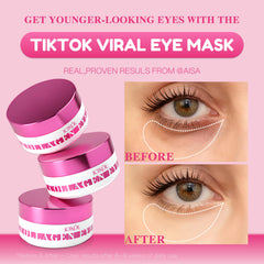 ICIKOL eye-mask close-up showing puffiness reduction and glow