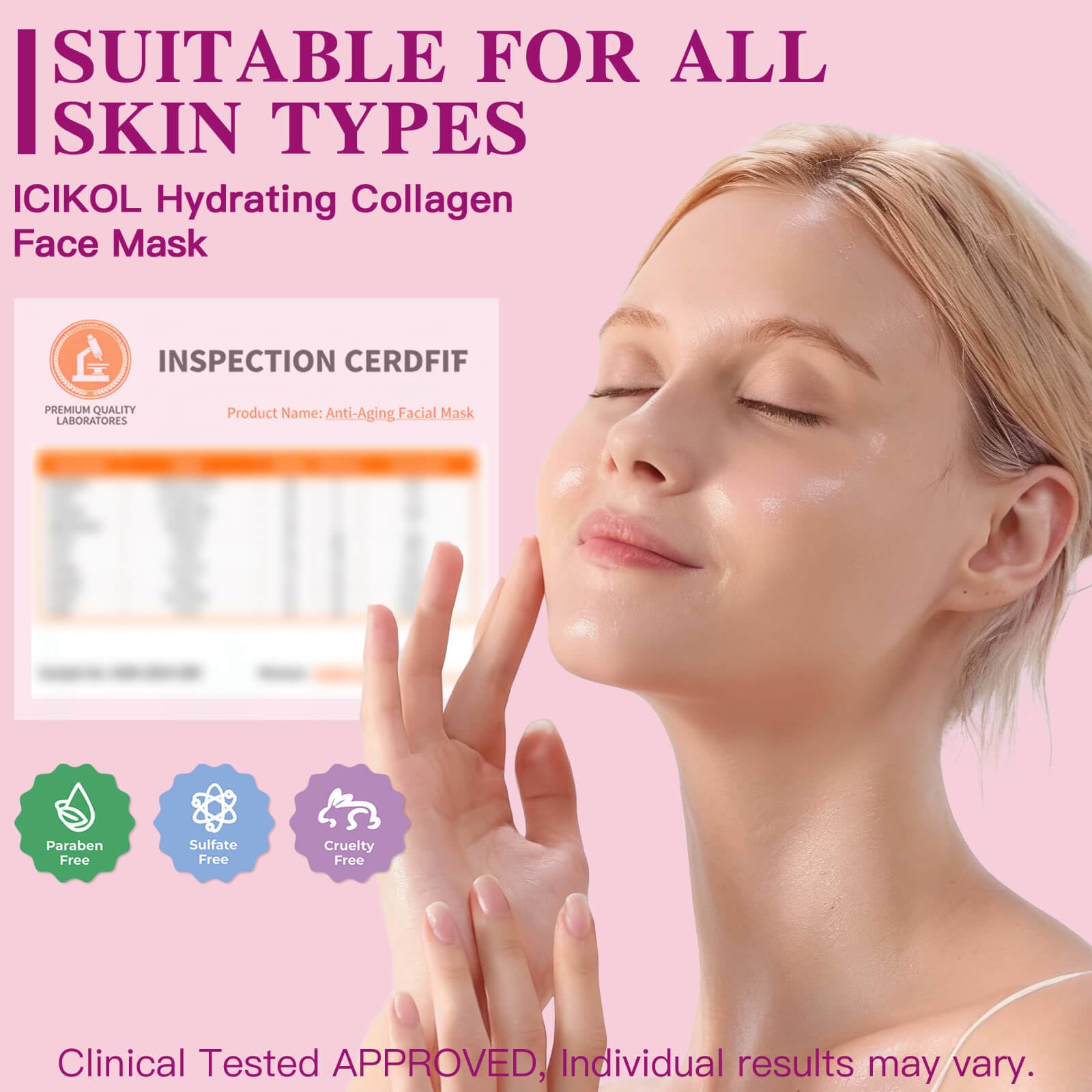 ICIKOL clean formula highlights skin-safe ingredients and gentle care