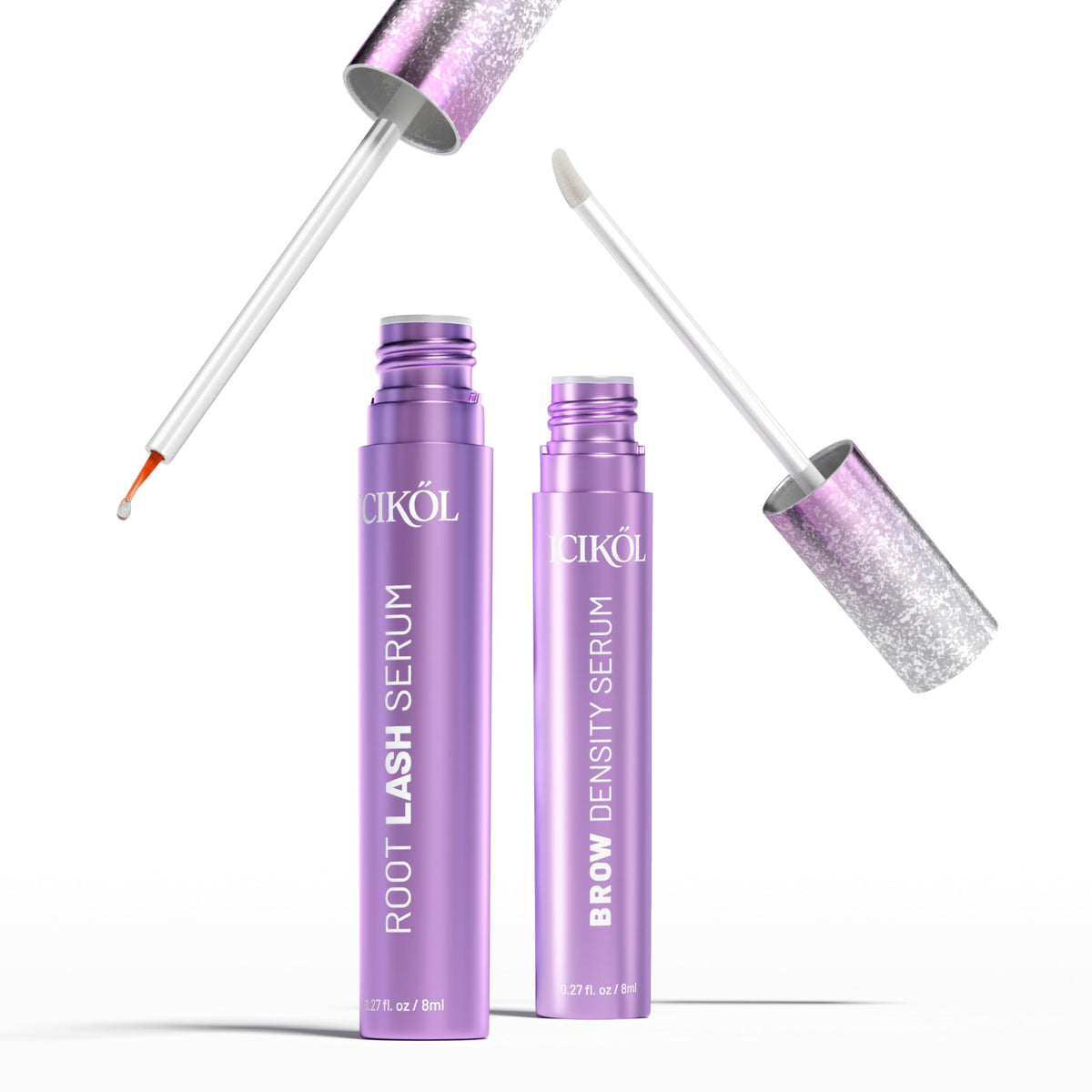 ICIKOL lash & brow growth serum set packaging showing value