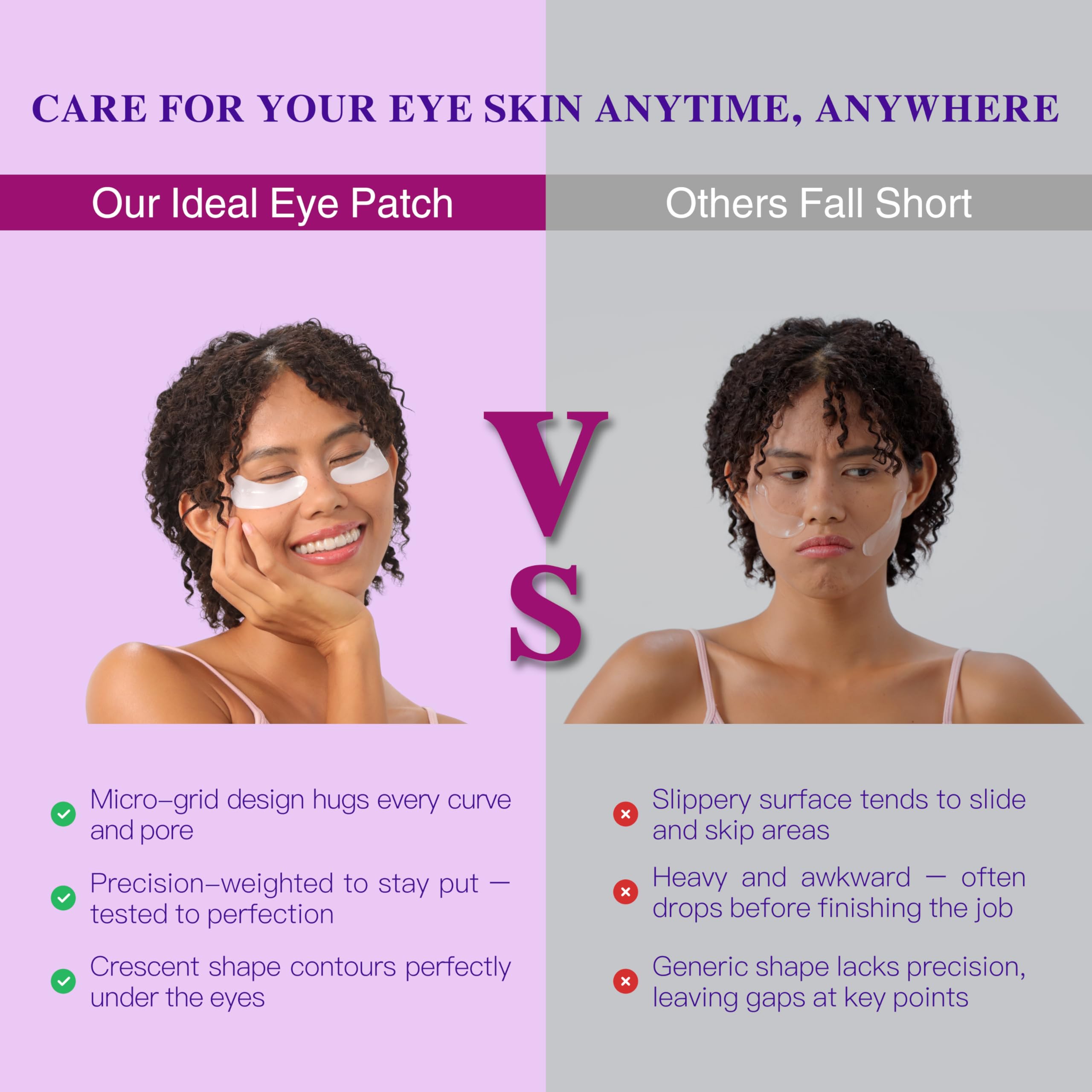 ICIKOL patches being applied for brightening under-eye skin
