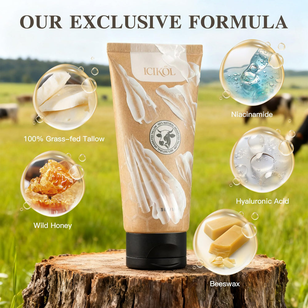 ICIKOL whipped moisturizer texture close-up shows airy, non-greasy feel.
