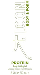 Close-up of I.C.O.N. Protein Body Building Gel texture for even application.