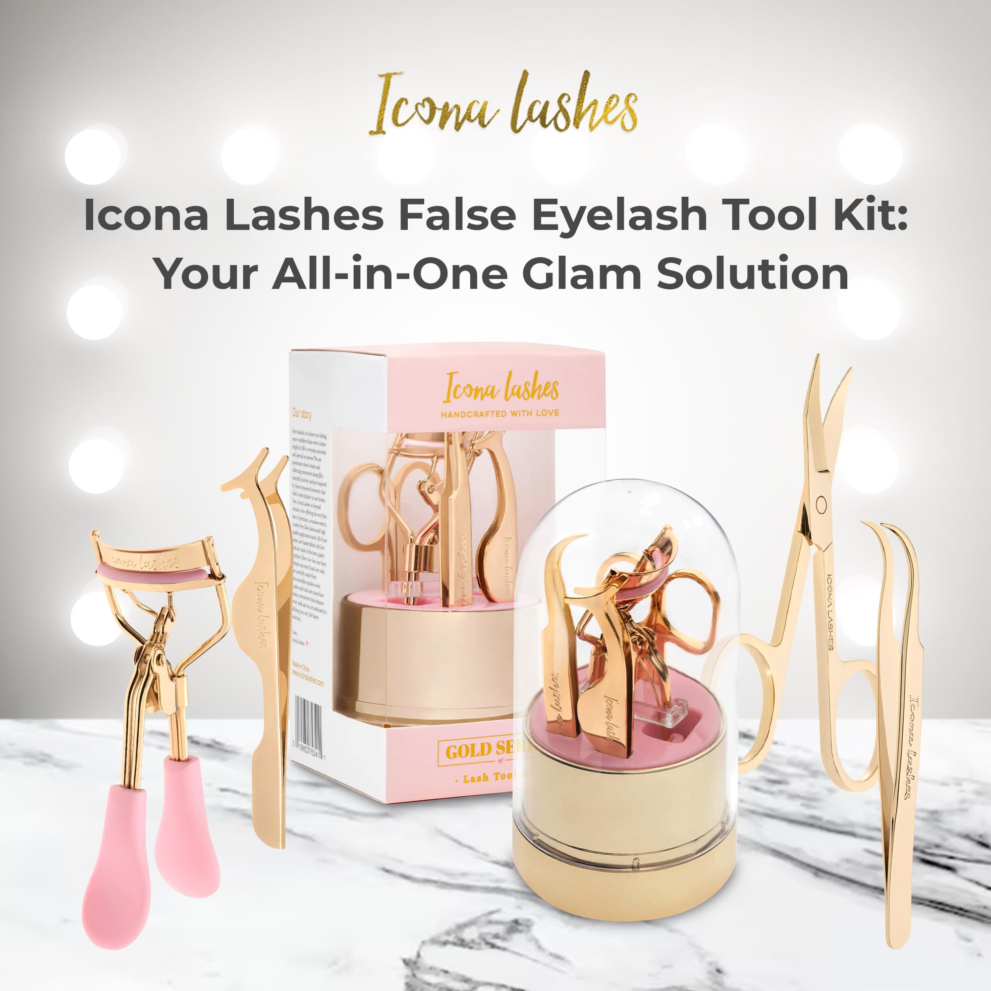 Icona Lashes 4-in-1 kit curler delivers dramatic lift without pinching.