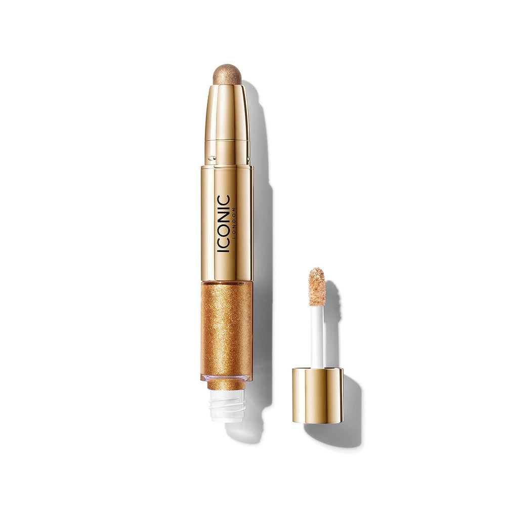 ICONIC LONDON Glaze Crayon dual-ended application for quick radiant eye looks.