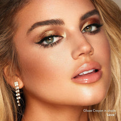 ICONIC LONDON Glaze Crayon liquid glaze sparkle adds center-eye sparkle.