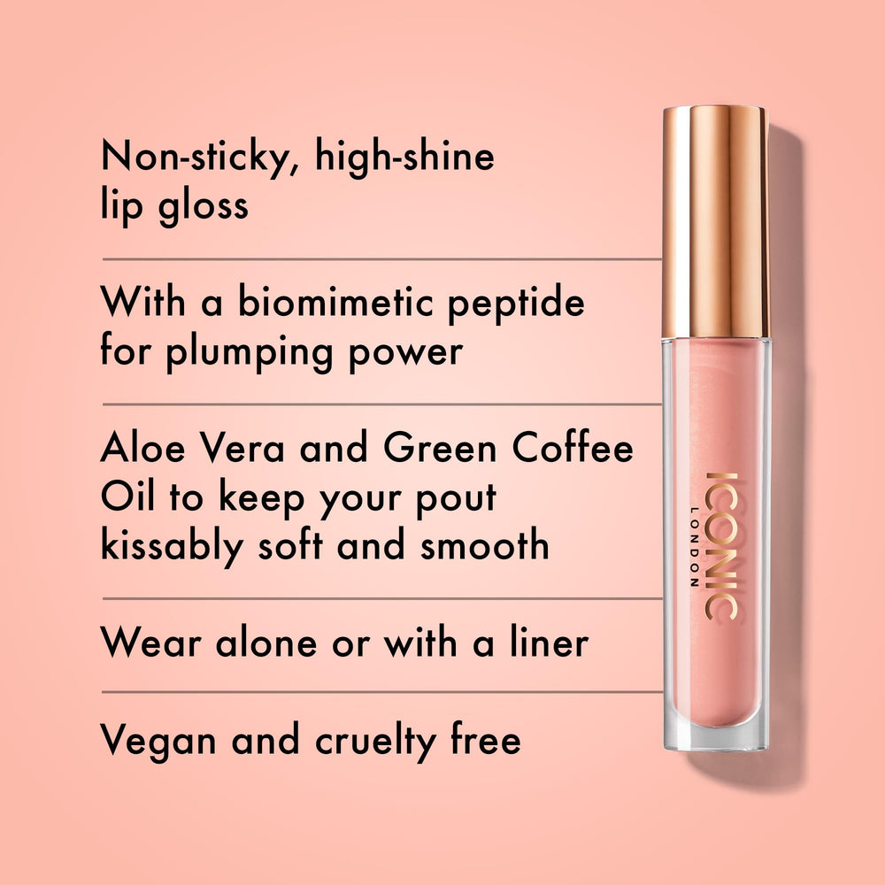Iconic London Lip Pumping Gloss applicator delivering precise, even coverage