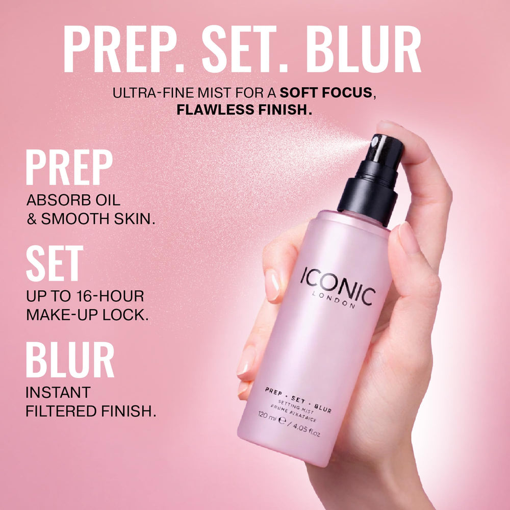 ICONIC LONDON Prep Set Blur 120ml packaging ideal for travel