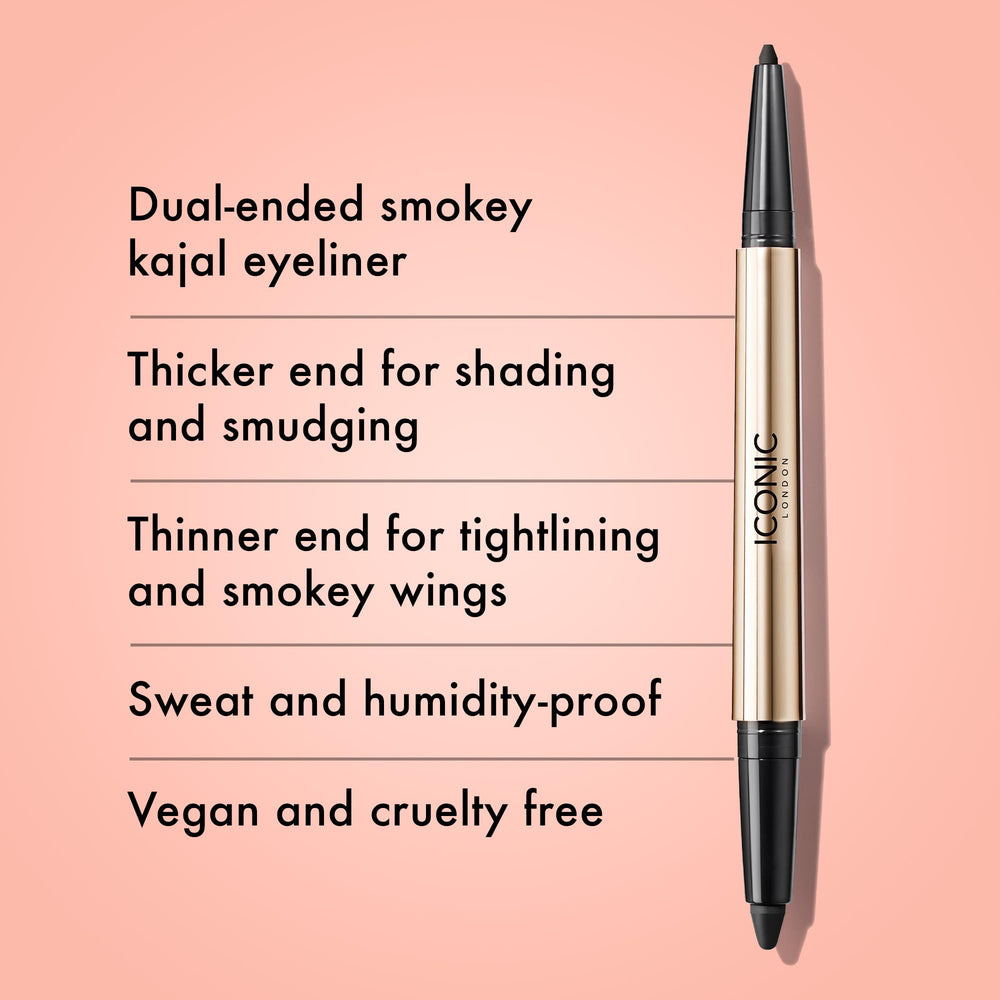 ICONIC LONDON Smokey Eye Duo chunky liner twist-up in action for dramatic color.