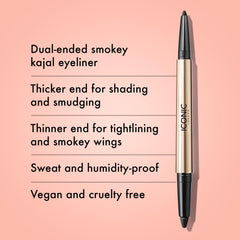 ICONIC LONDON Smokey Eye Duo chunky liner twist-up in action for dramatic color.