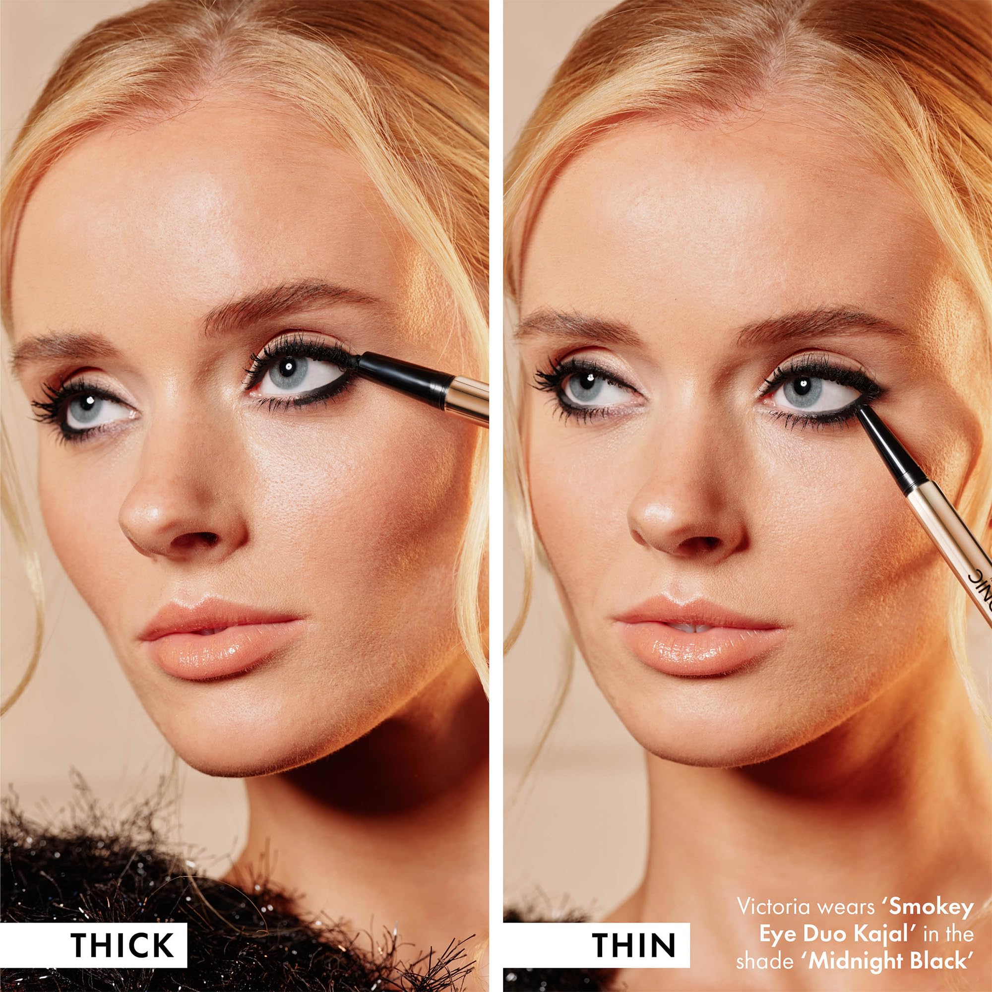 ICONIC LONDON Smokey Eye Duo complete look demonstrates smoky eye effect.