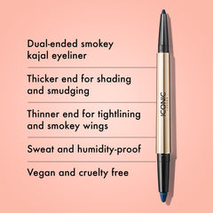 ICONIC LONDON precise liner tip demonstrates exact application along the lash line