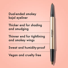 ICONIC LONDON Smokey Eye Duo precise liner adds sharp definition