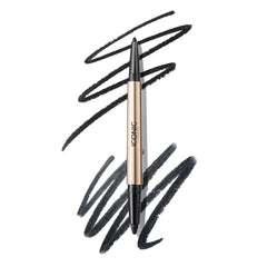 ICONIC LONDON Smokey Eye Duo shadow swatch shows rich pigment for depth.