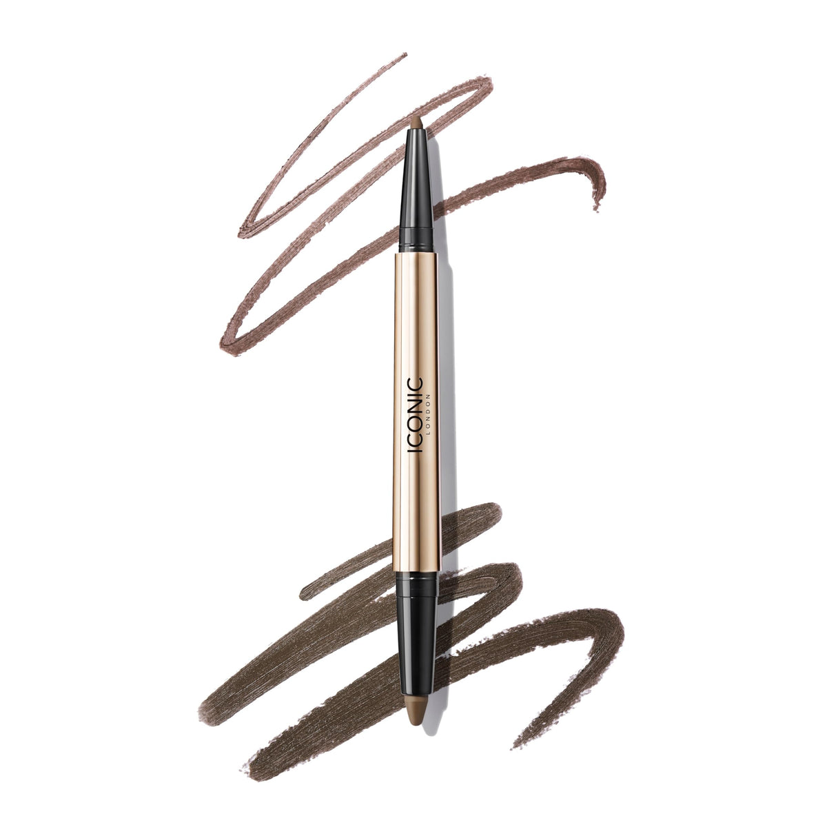 ICONIC LONDON Smokey Eye Duo shadow swatches show rich depth and sultry color