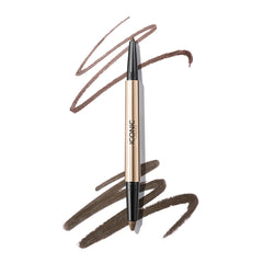 ICONIC LONDON Smokey Eye Duo shadow swatches show rich depth and sultry color