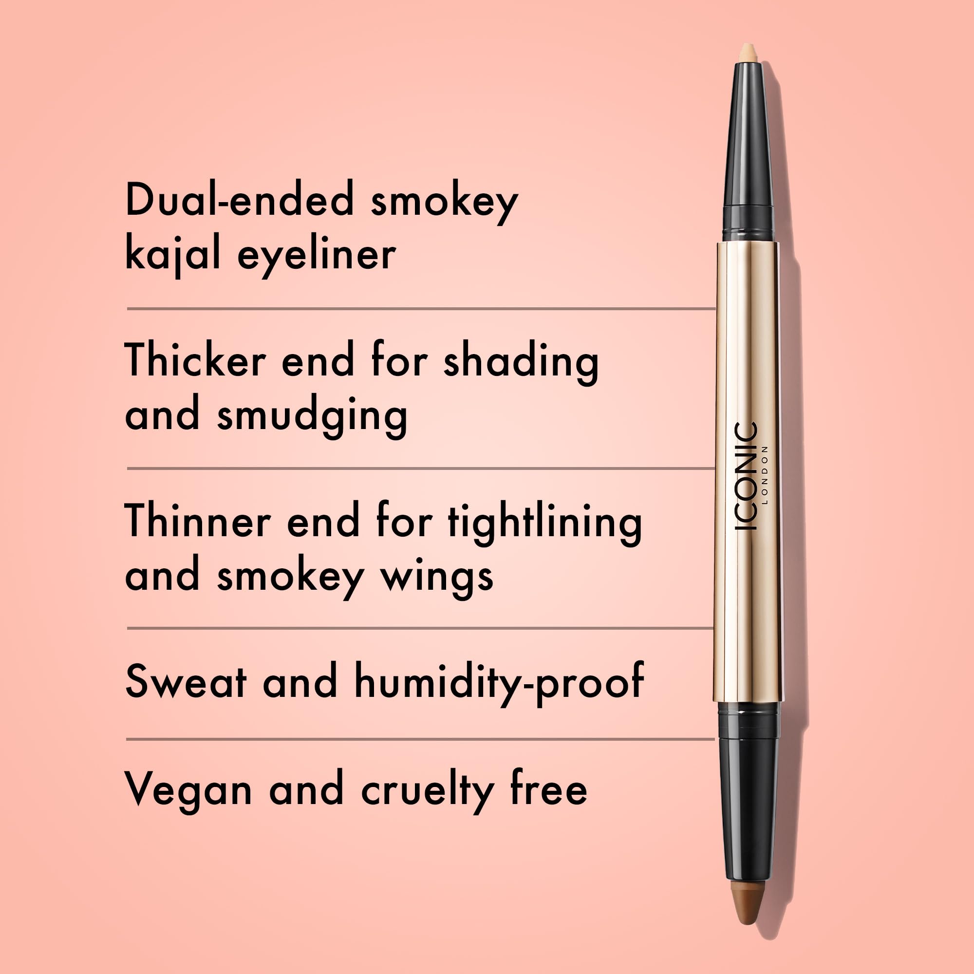 ICONIC LONDON Smokey Eye Duo smudge brush blends for a seamless finish