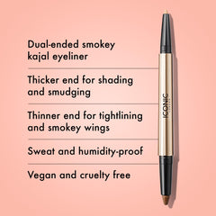 ICONIC LONDON Smokey Eye Duo smudge brush blends for a seamless finish