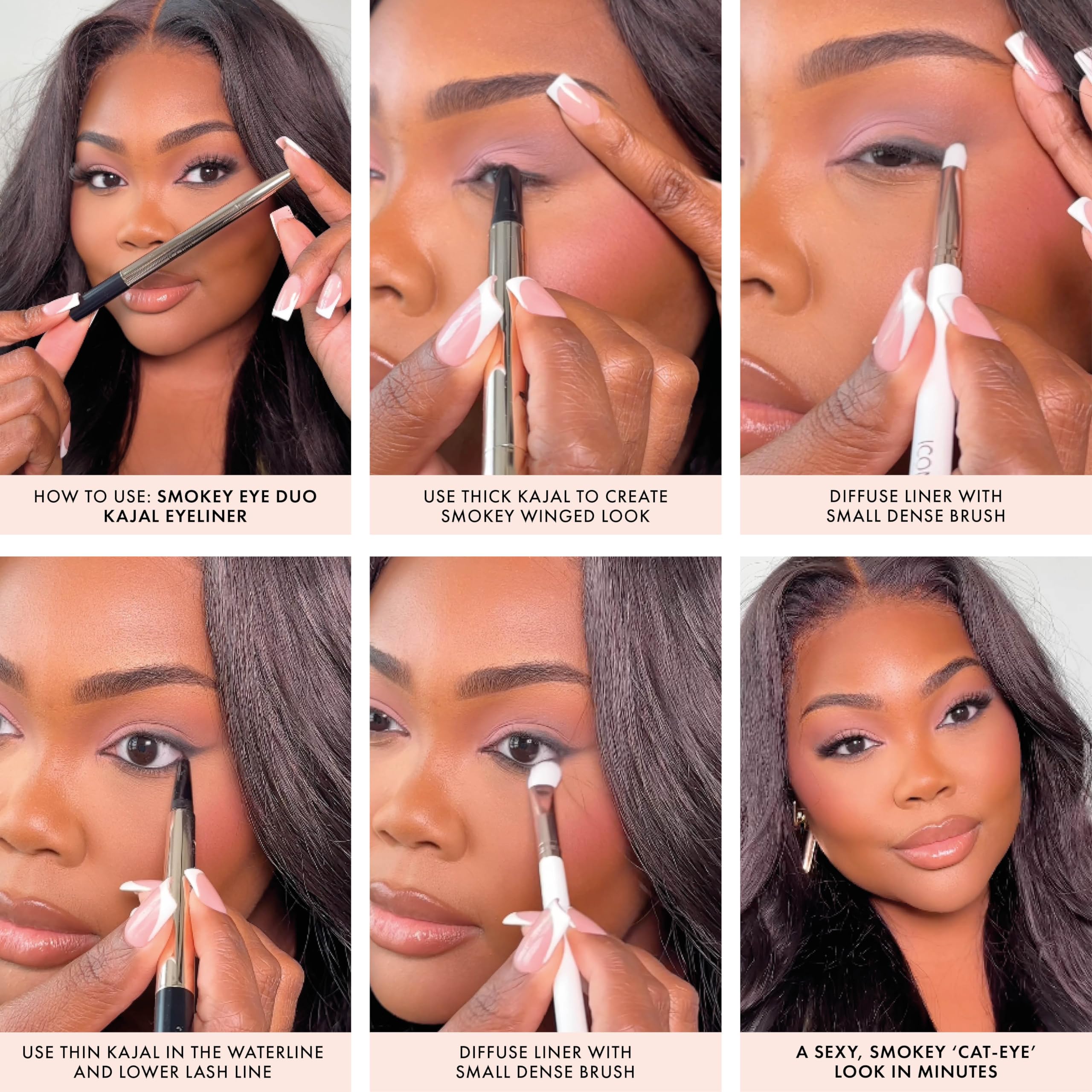 ICONIC LONDON Smokey Eye Duo waterline application brightens eyes