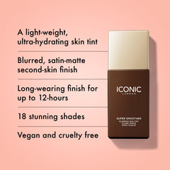 ICONIC LONDON Super Smoother blurring texture visible on skin