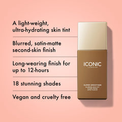 ICONIC LONDON Super Smoother pump-dispense image for easy, controlled application.