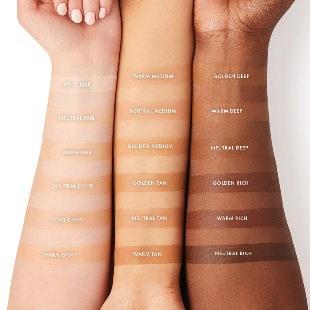 Iconic London Super Smoother skin blend application demonstrates seamless second-skin coverage