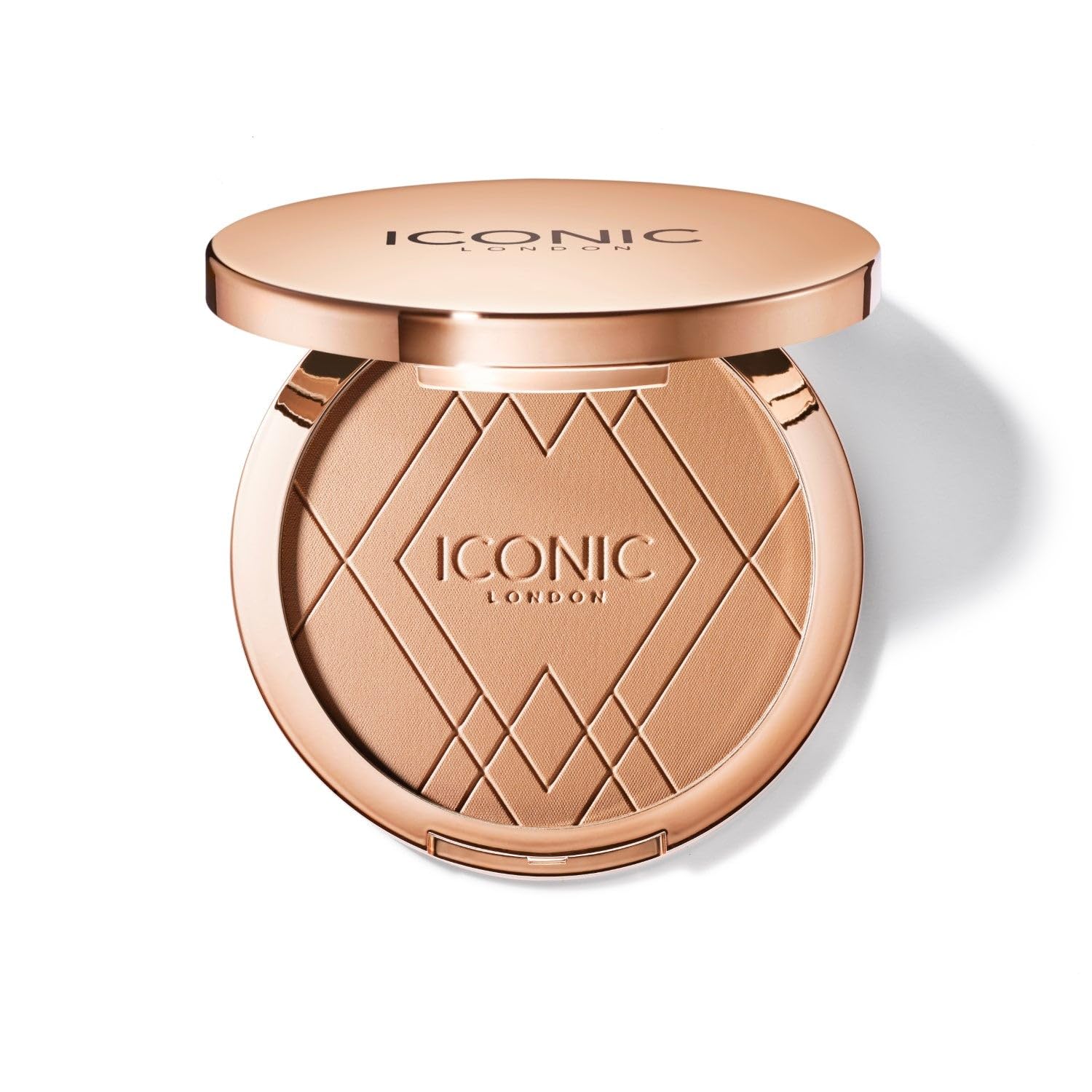 ICONIC LONDON Ultimate Bronzing Powder compact for natural matte warmth and subtle contour.