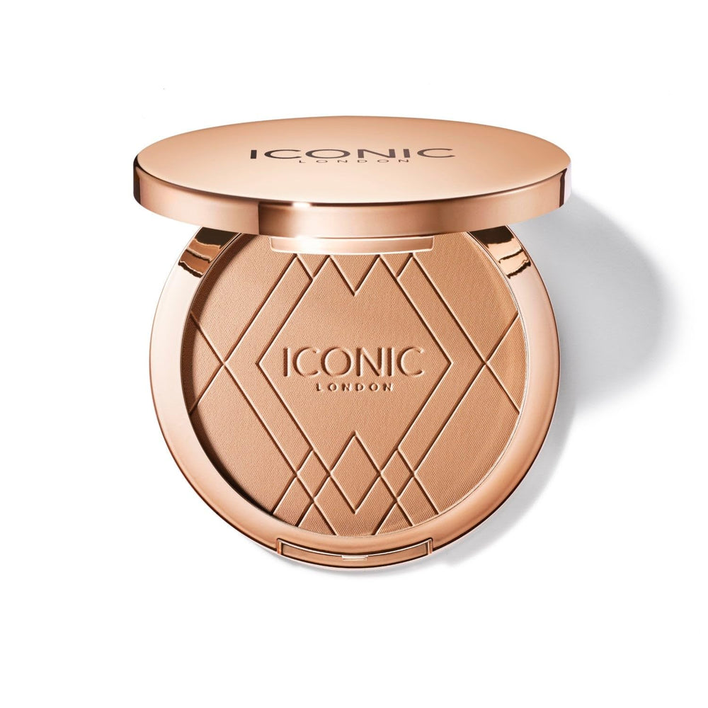 ICONIC LONDON Ultimate Bronzing Powder compact for natural matte warmth and subtle contour.