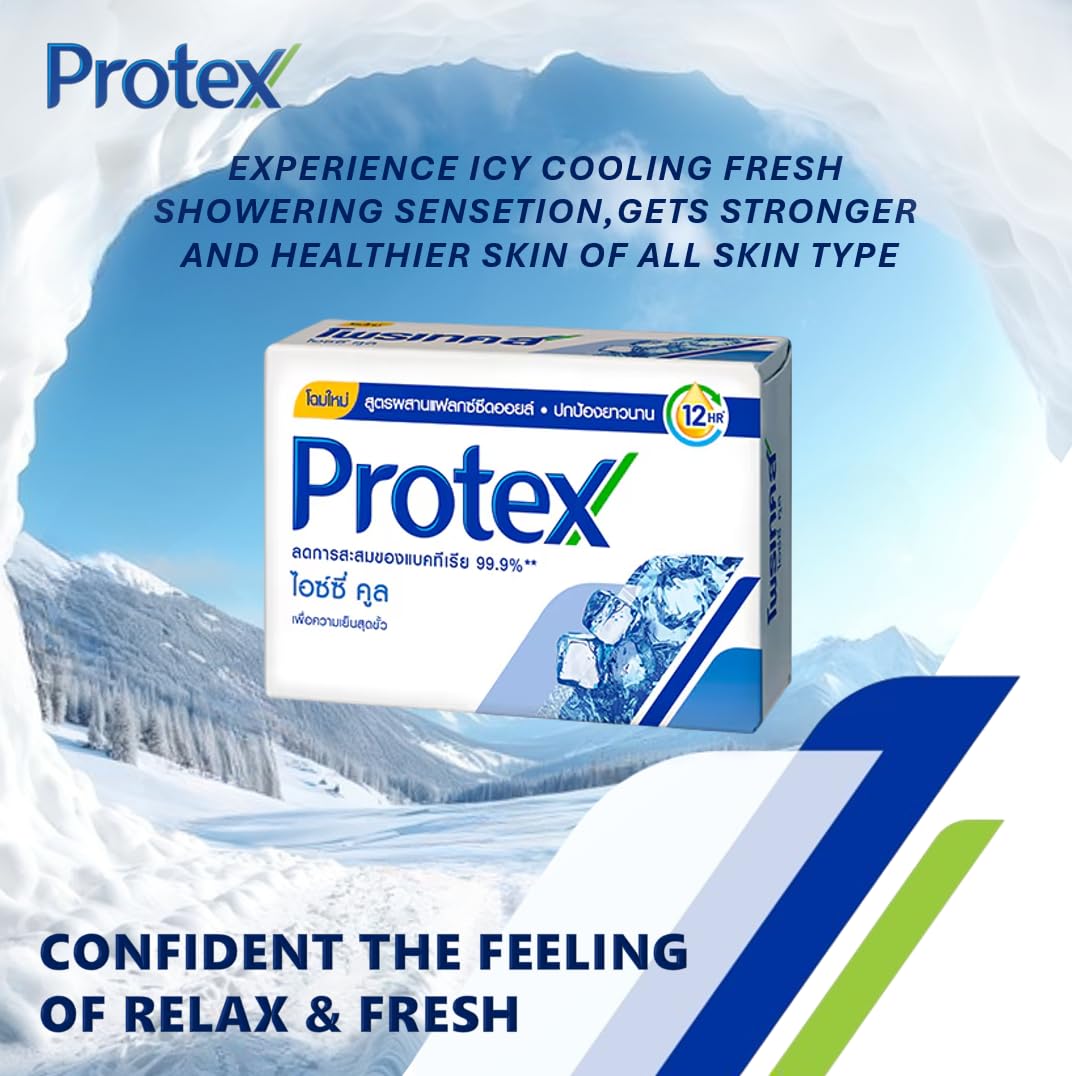 Icy Cool Bar Soap Pack 4 flaxseed oil component supports the skin's protective barrier.