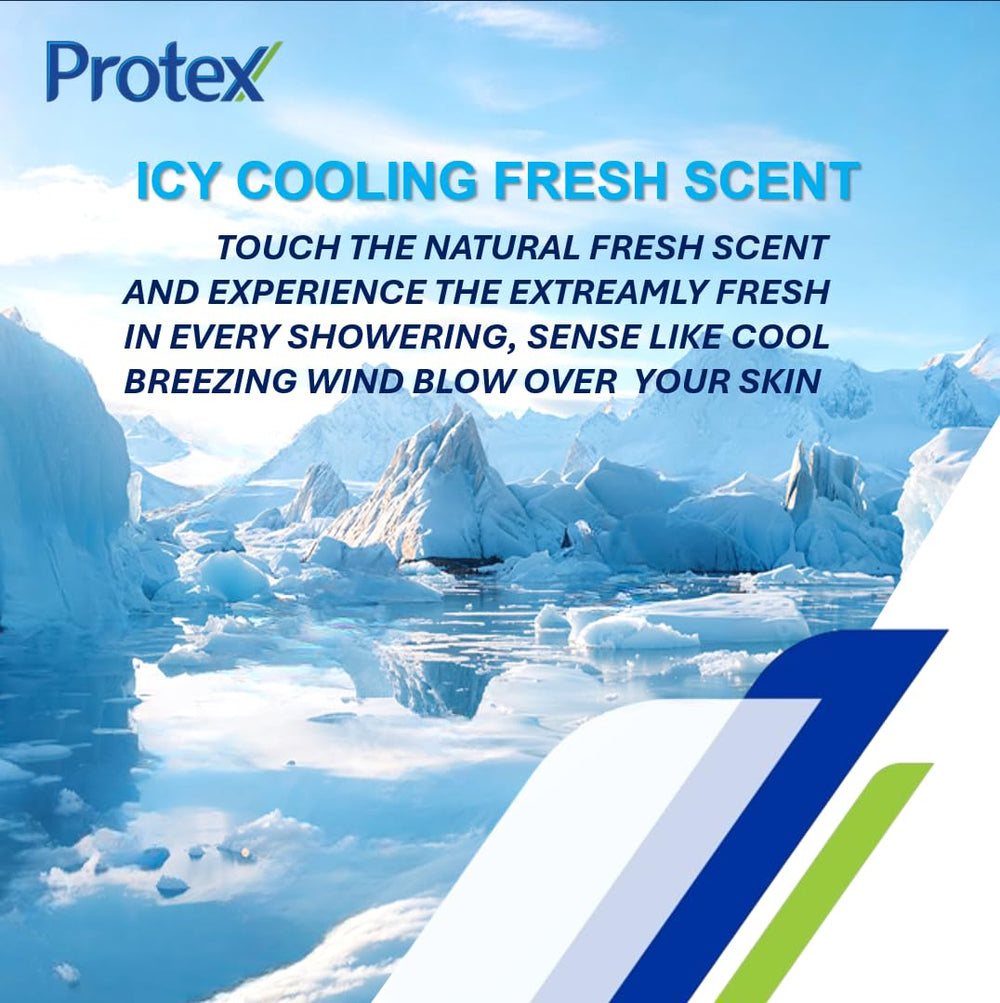 Icy Cool Bar Soap Pack 4 natural blends features flaxseed oil and green tea extracts.